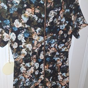 NWT Alythea Flora mini zip dress